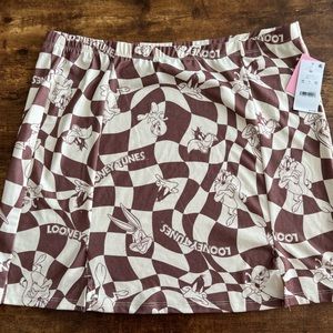 Looney tunes  graphic print mini skirt Sz XL